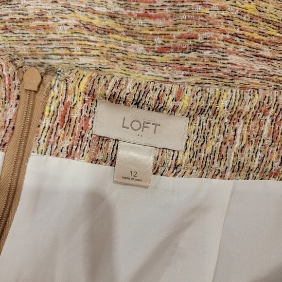 NWOT Ann Taylor LOFT Cotton Poly Tweed Skirt Size 12 - Picture 7 of 9